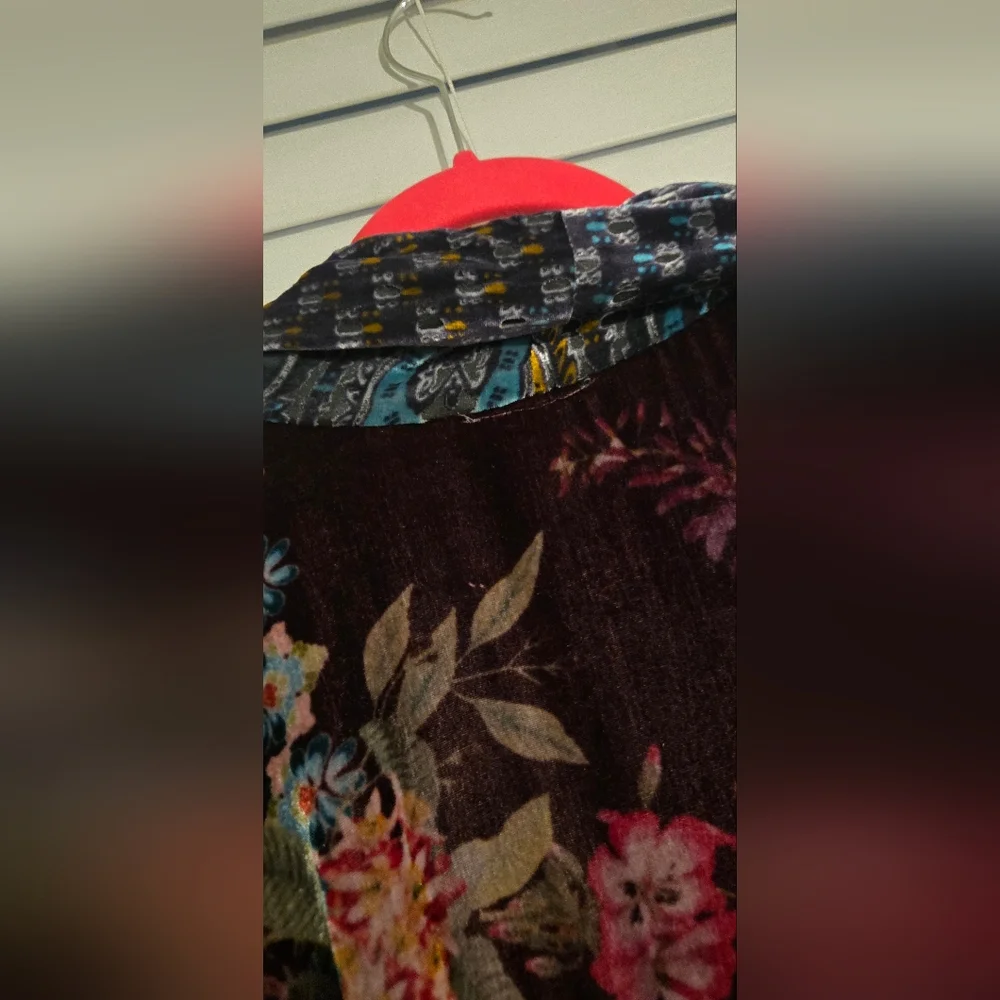 NWT Johnny Was Plus Size Boho Dream Multiprint Velvet Silk Kimono Size 1X